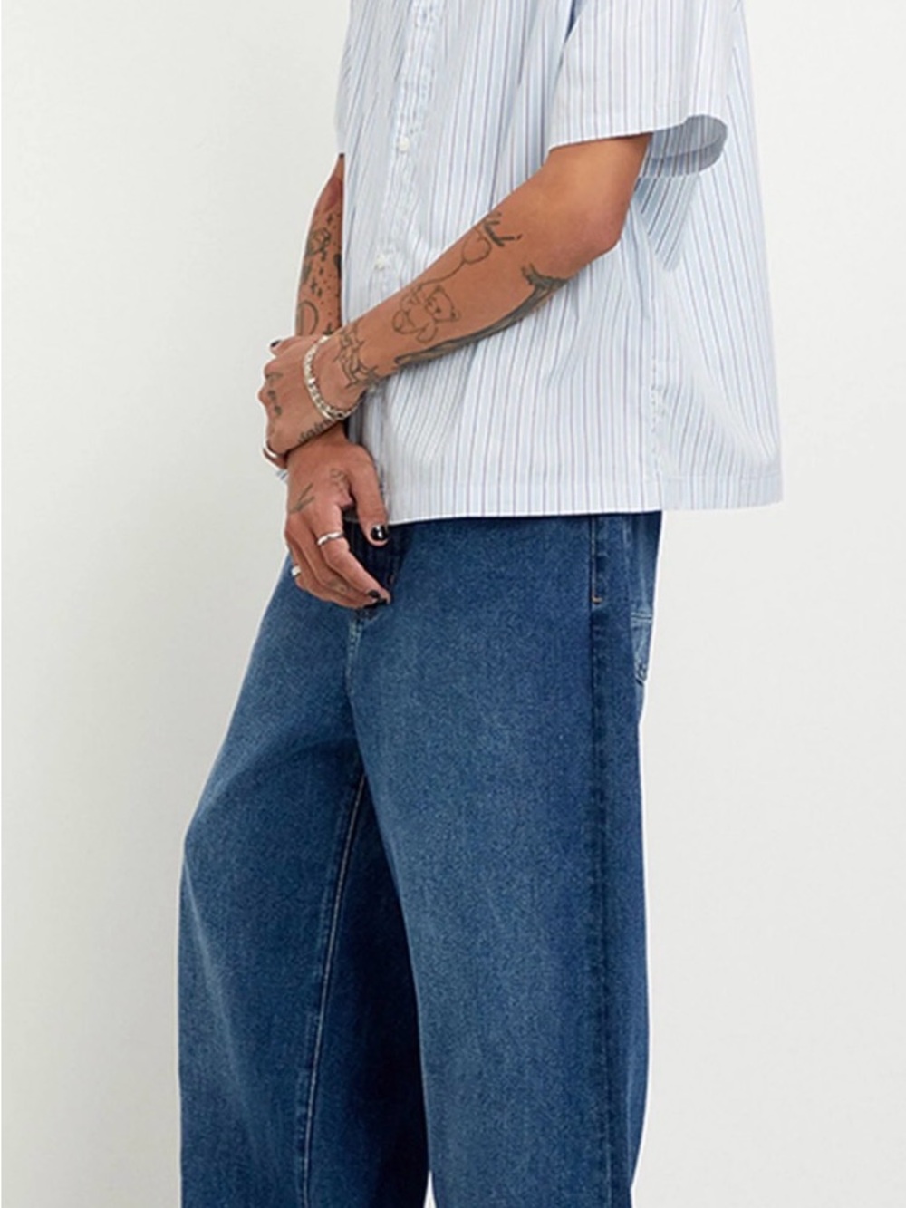 Men's Blue Extreme Baggy Denim Jeans PacSun